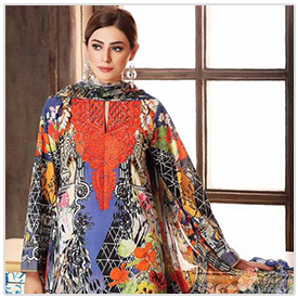 Zarmeeney's Multicolor Lawn Suit - 04