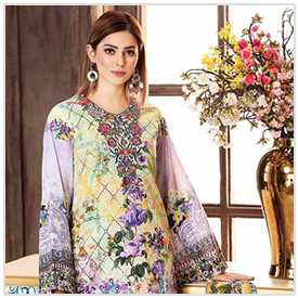 Zarmeeney's Purple & Black Lawn Suit - 07