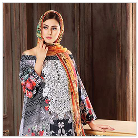 Zarmeeney's Black & White Lawn Suit - 08